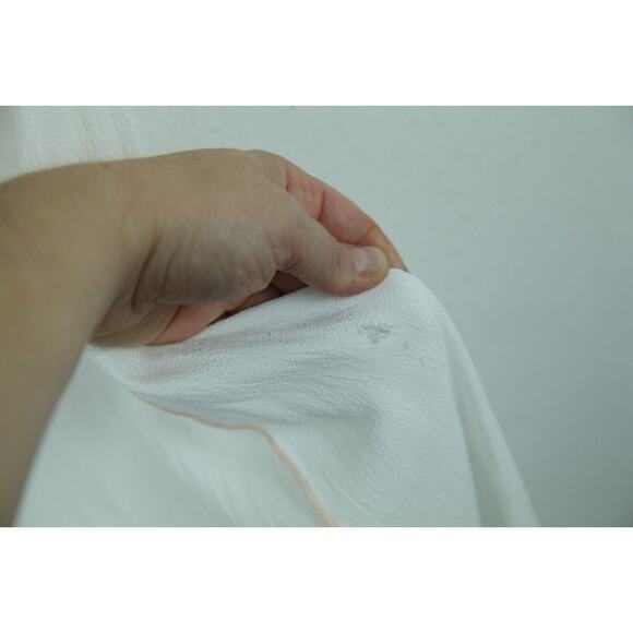 Vintage Small M Dress White Cottagecore Victorian Romantic Boho 90s Maxi FLAW - Picture 7 of 16